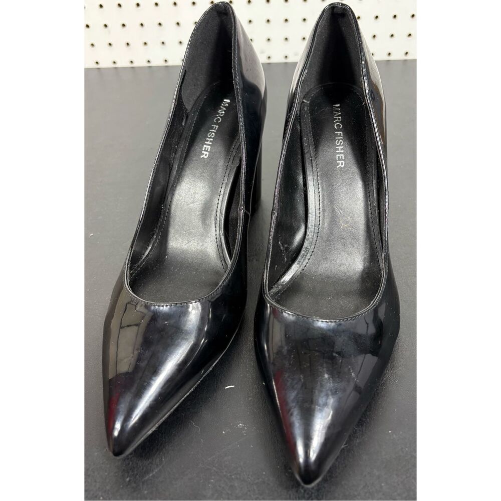 Marc Fisher block heel patent Leather pumps size 9.5